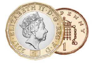 Coin Unique £1 - 1p