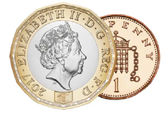 Coin Unique £1 - 1p