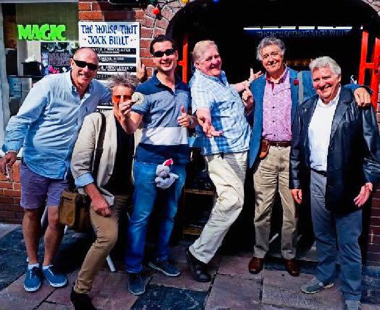 Magicians outside Top Secret Magic Sean Moon, Alan Griffiths (Cosmo), Gary Jones, Zak Stone, Rob Veal